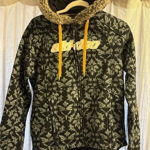 Ski-Doo Black and Gray Patterned Jacket